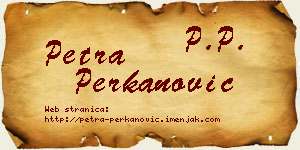 Petra Perkanović vizit kartica